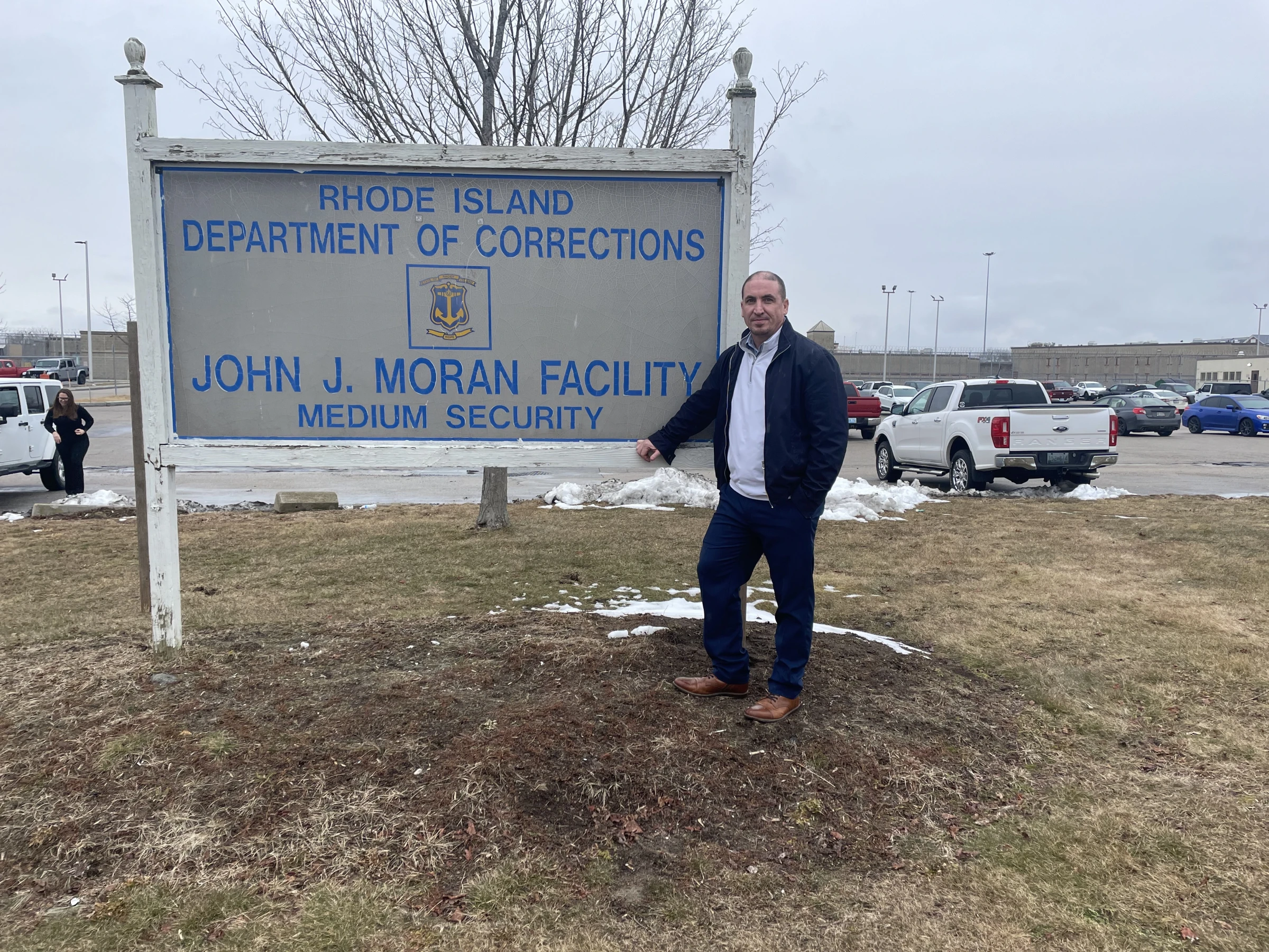 Freedom Reads Program Coordinator Steven Parkhurst outside of the Rhode Island Department of Corrections John J. Moran facility. Freedom Reads Program Coordinator Steven Parkhurst outside of the Rhode Island Department of Corrections John J. Moran facility.
