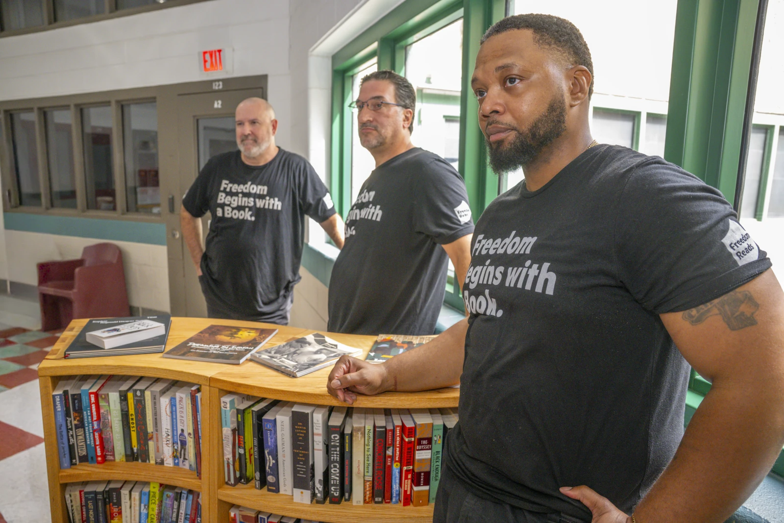 Freedom Reads Library Production Team at a Freedom Library opening in Camden County.