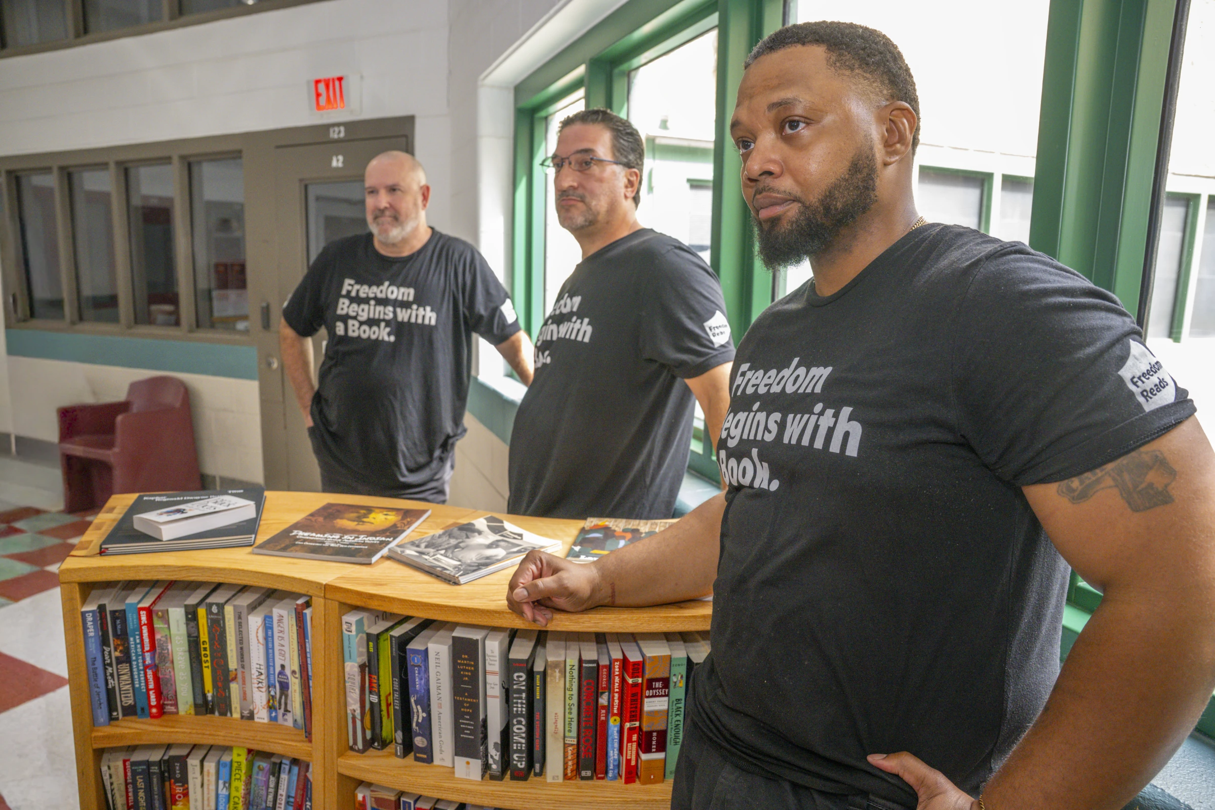 Freedom Reads Library Production Team at a Freedom Library opening in Camden County.